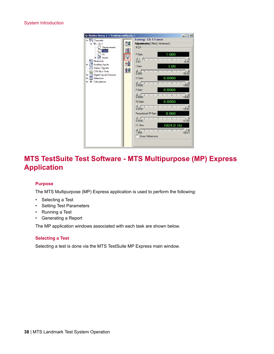 MTS Landmark System User Manual | Page 38 / 126