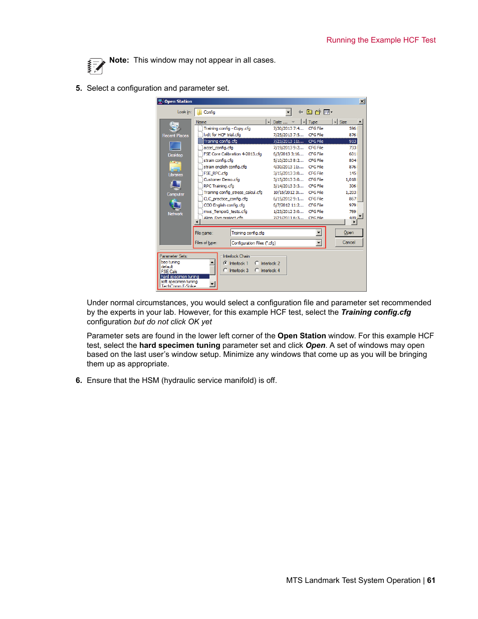 MTS Landmark System User Manual | Page 61 / 126