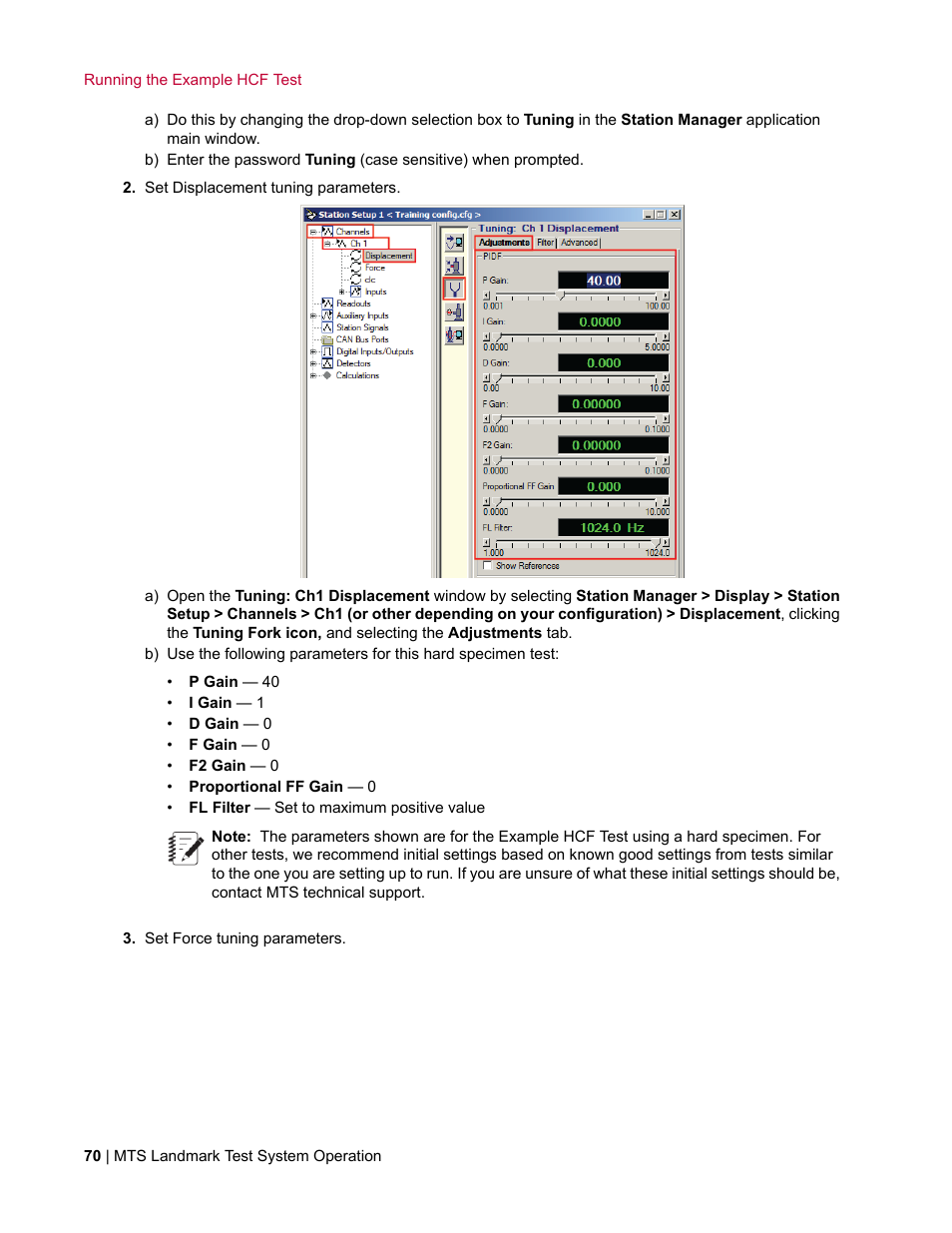 MTS Landmark System User Manual | Page 70 / 126