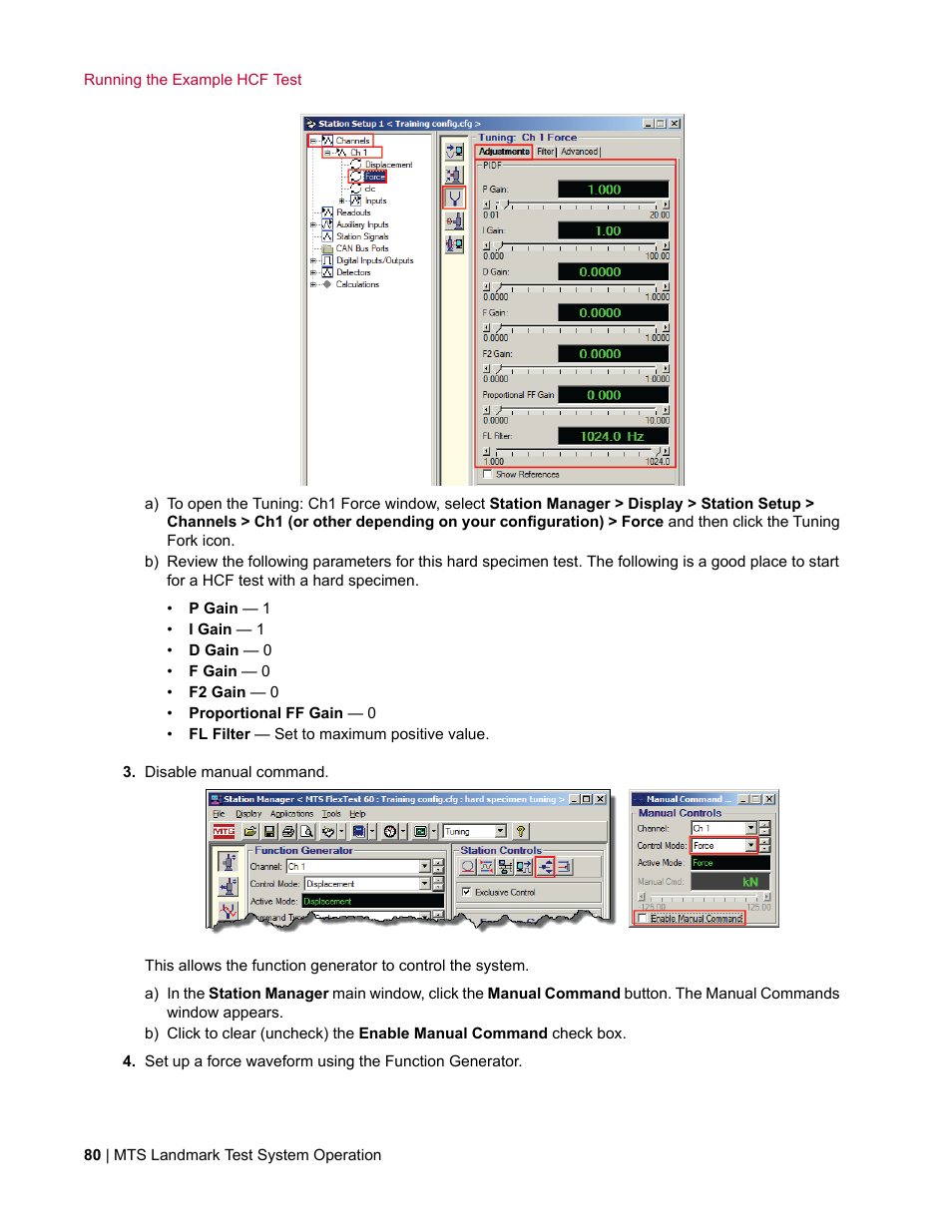 MTS Landmark System User Manual | Page 80 / 126