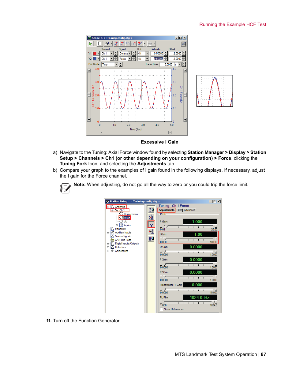 MTS Landmark System User Manual | Page 87 / 126