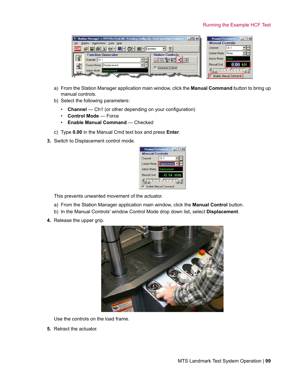 MTS Landmark System User Manual | Page 99 / 126