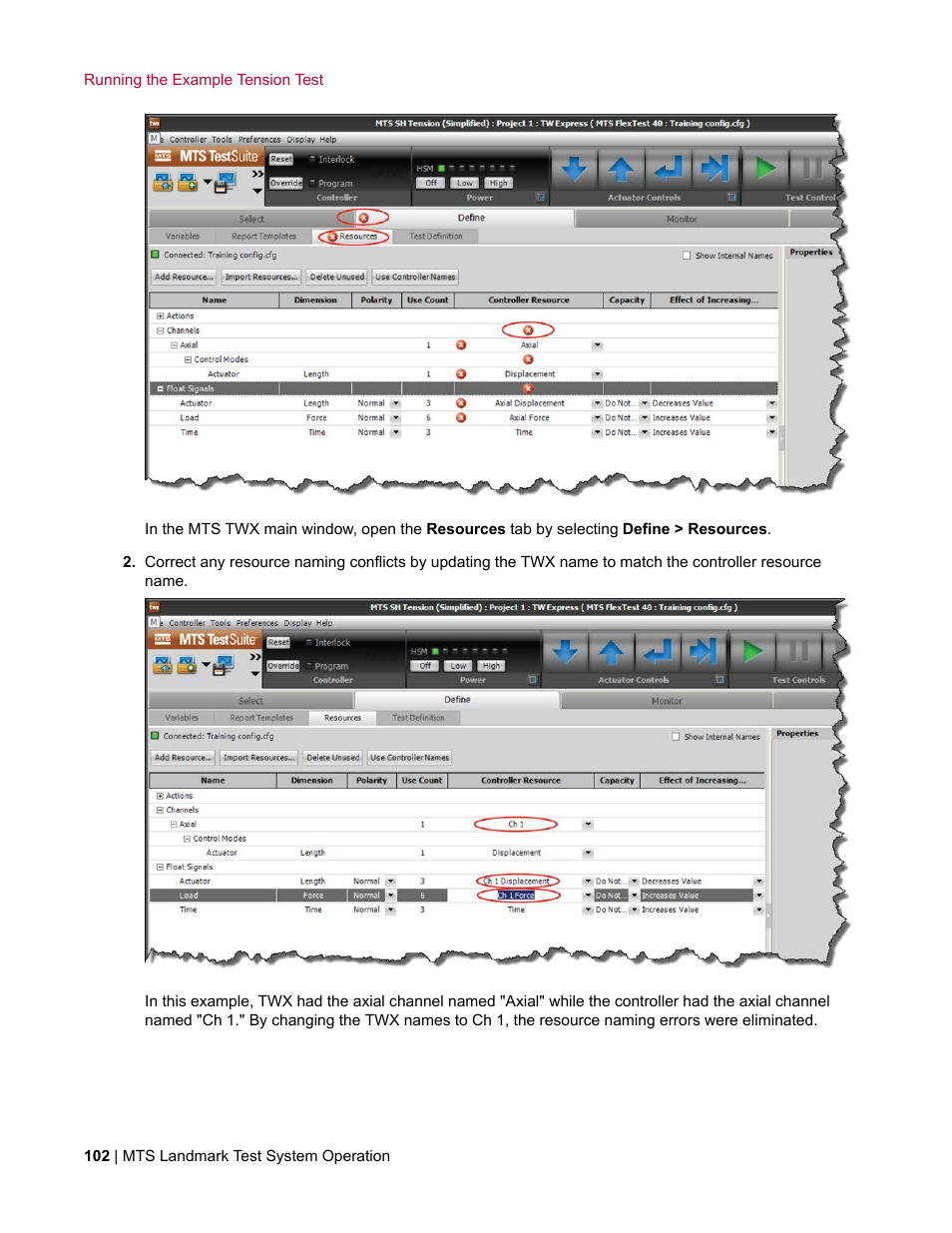 MTS Landmark TWX User Manual | Page 102 / 162