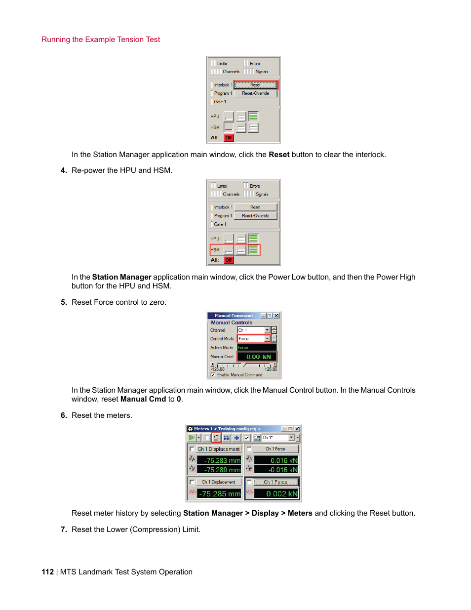 MTS Landmark TWX User Manual | Page 112 / 162