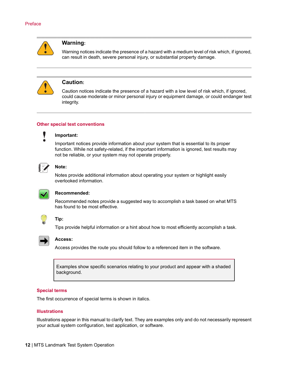MTS Landmark TWX User Manual | Page 12 / 162