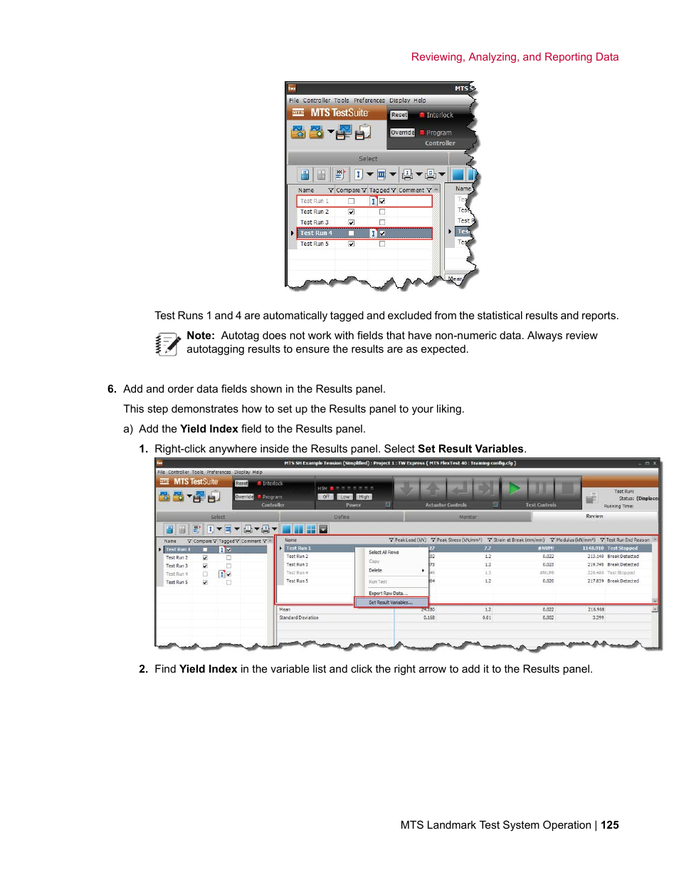 MTS Landmark TWX User Manual | Page 125 / 162