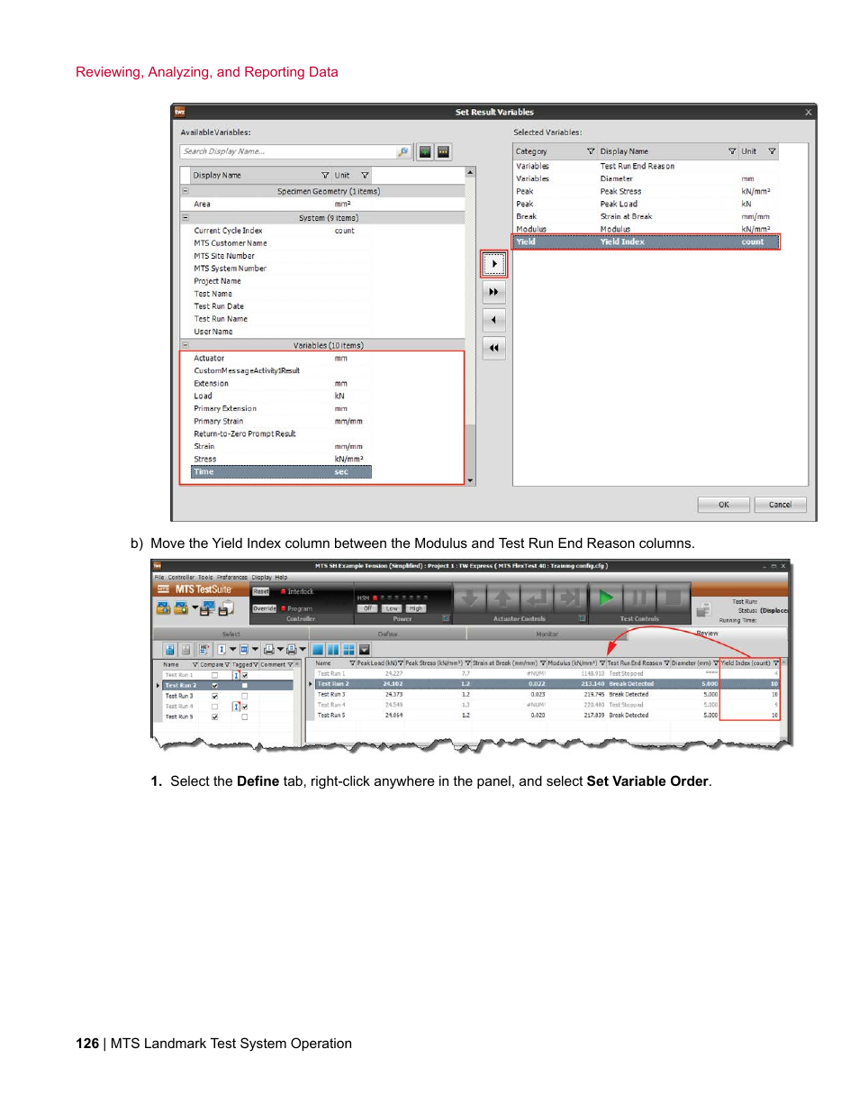 MTS Landmark TWX User Manual | Page 126 / 162