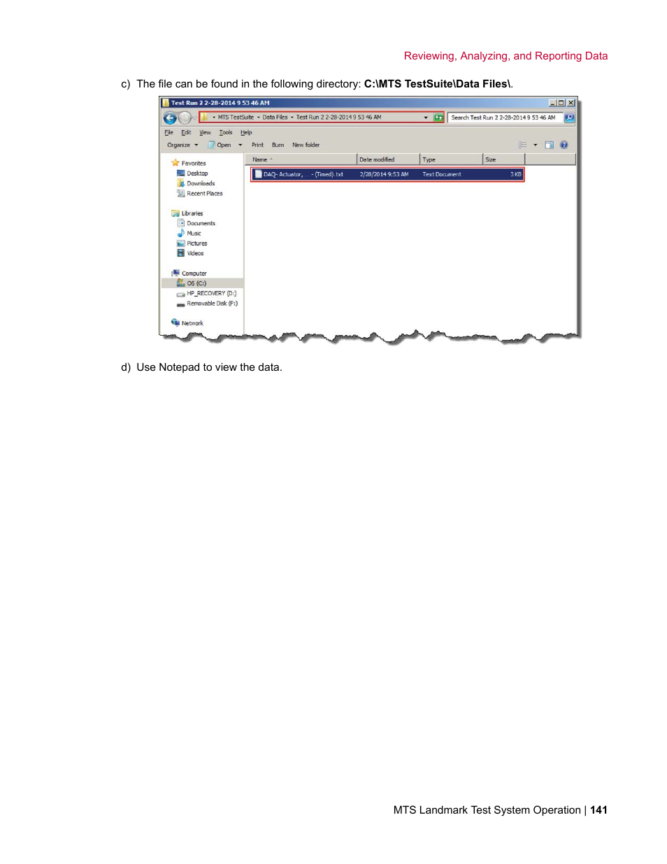 MTS Landmark TWX User Manual | Page 141 / 162