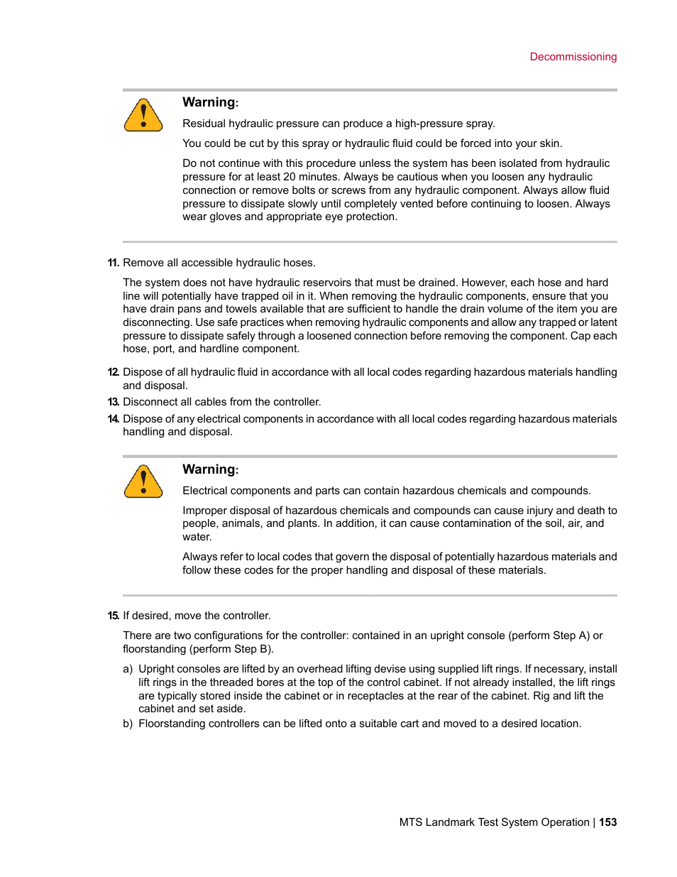 MTS Landmark TWX User Manual | Page 153 / 162