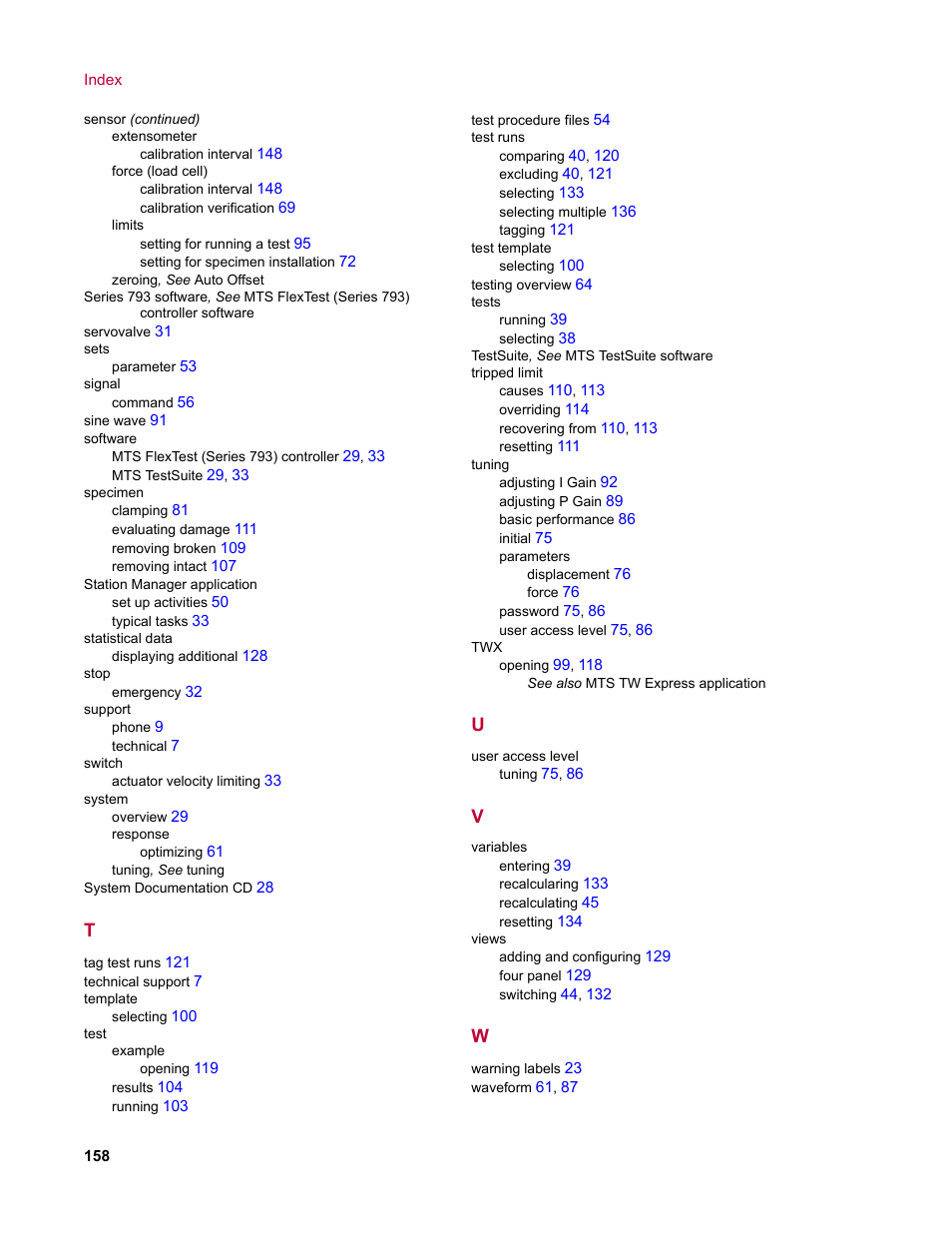Tuning | MTS Landmark TWX User Manual | Page 158 / 162
