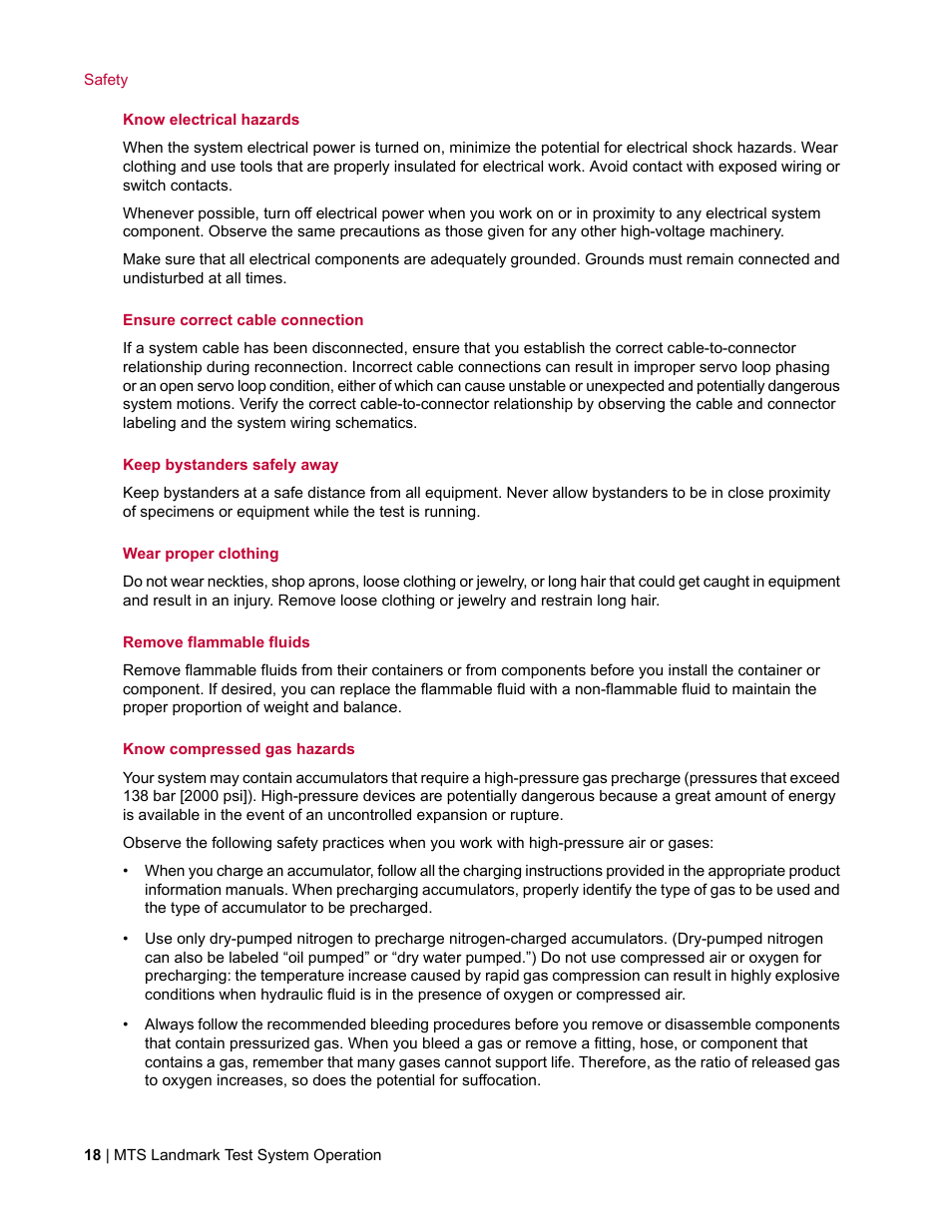 MTS Landmark TWX User Manual | Page 18 / 162