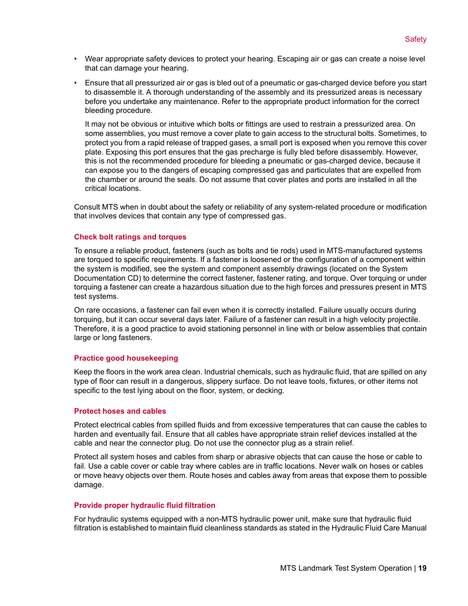 MTS Landmark TWX User Manual | Page 19 / 162