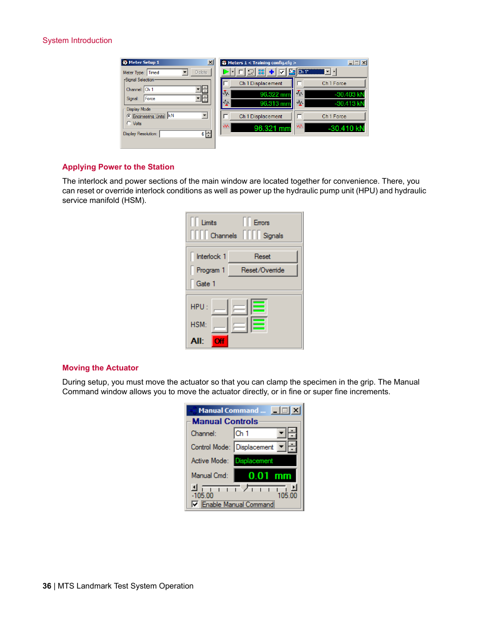 MTS Landmark TWX User Manual | Page 36 / 162
