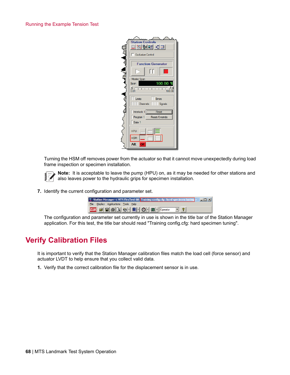 Verify calibration files | MTS Landmark TWX User Manual | Page 68 / 162