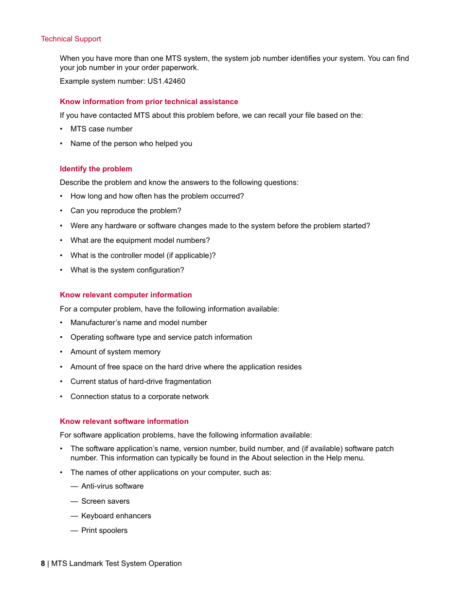MTS Landmark TWX User Manual | Page 8 / 162