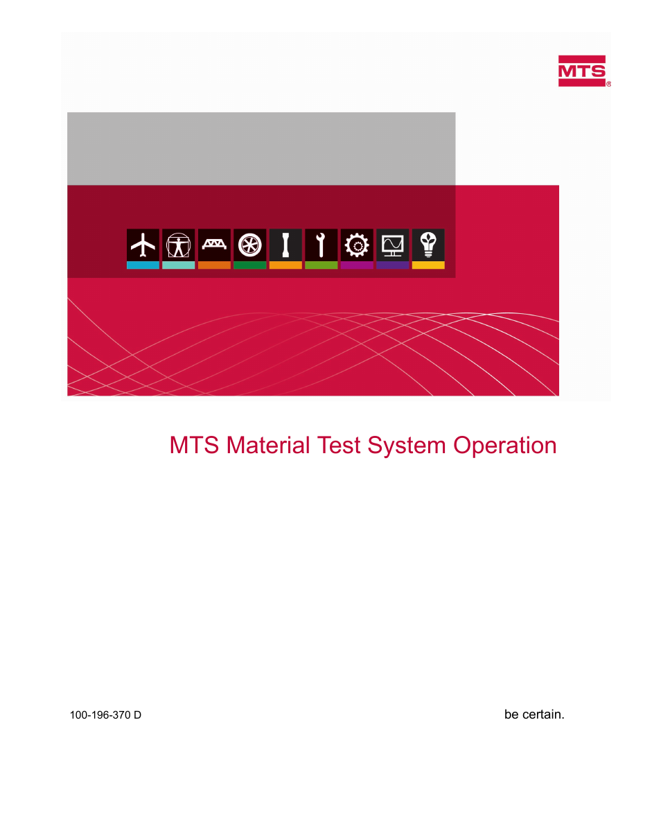 MTS Material Test Systems User Manual | 80 pages