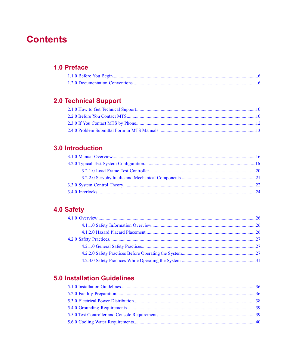 MTS Material Test Systems User Manual | Page 3 / 80