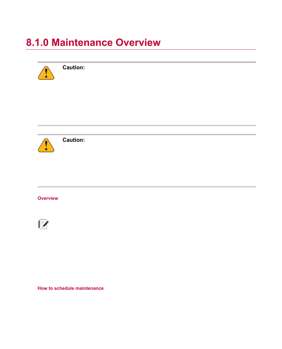 0 maintenance overview | MTS Material Test Systems User Manual | Page 70 / 80