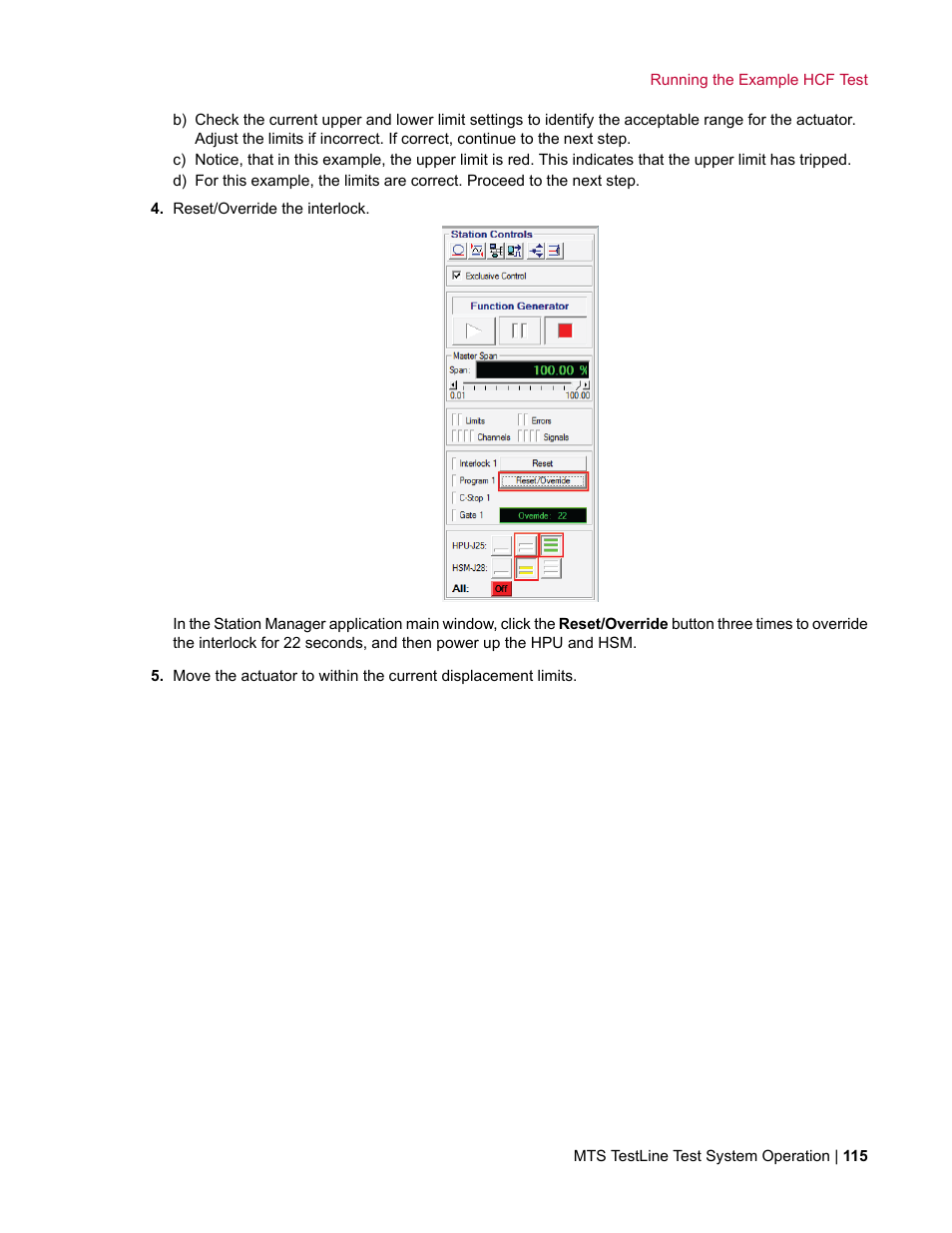 MTS TestLine User Manual | Page 115 / 132