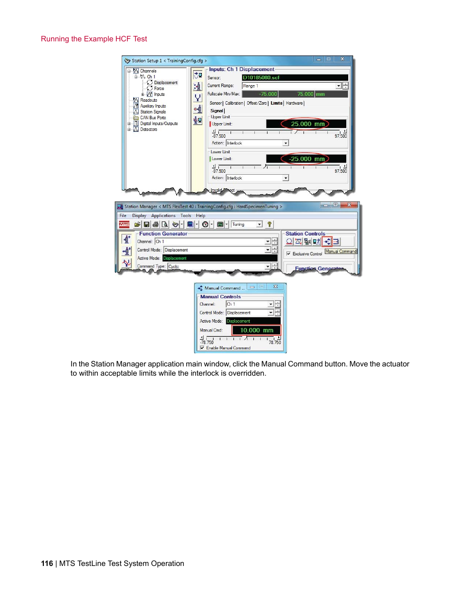 MTS TestLine User Manual | Page 116 / 132