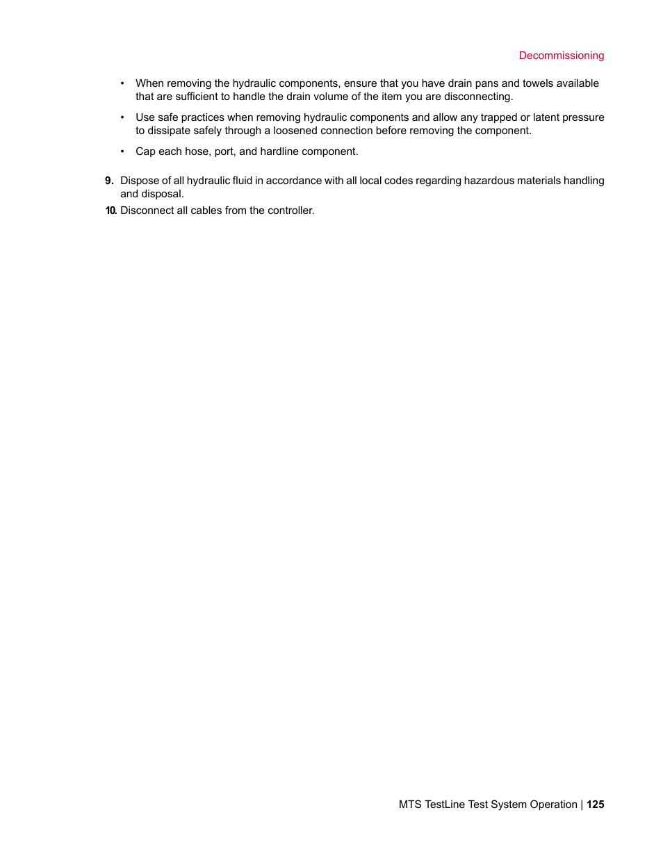 MTS TestLine User Manual | Page 125 / 132