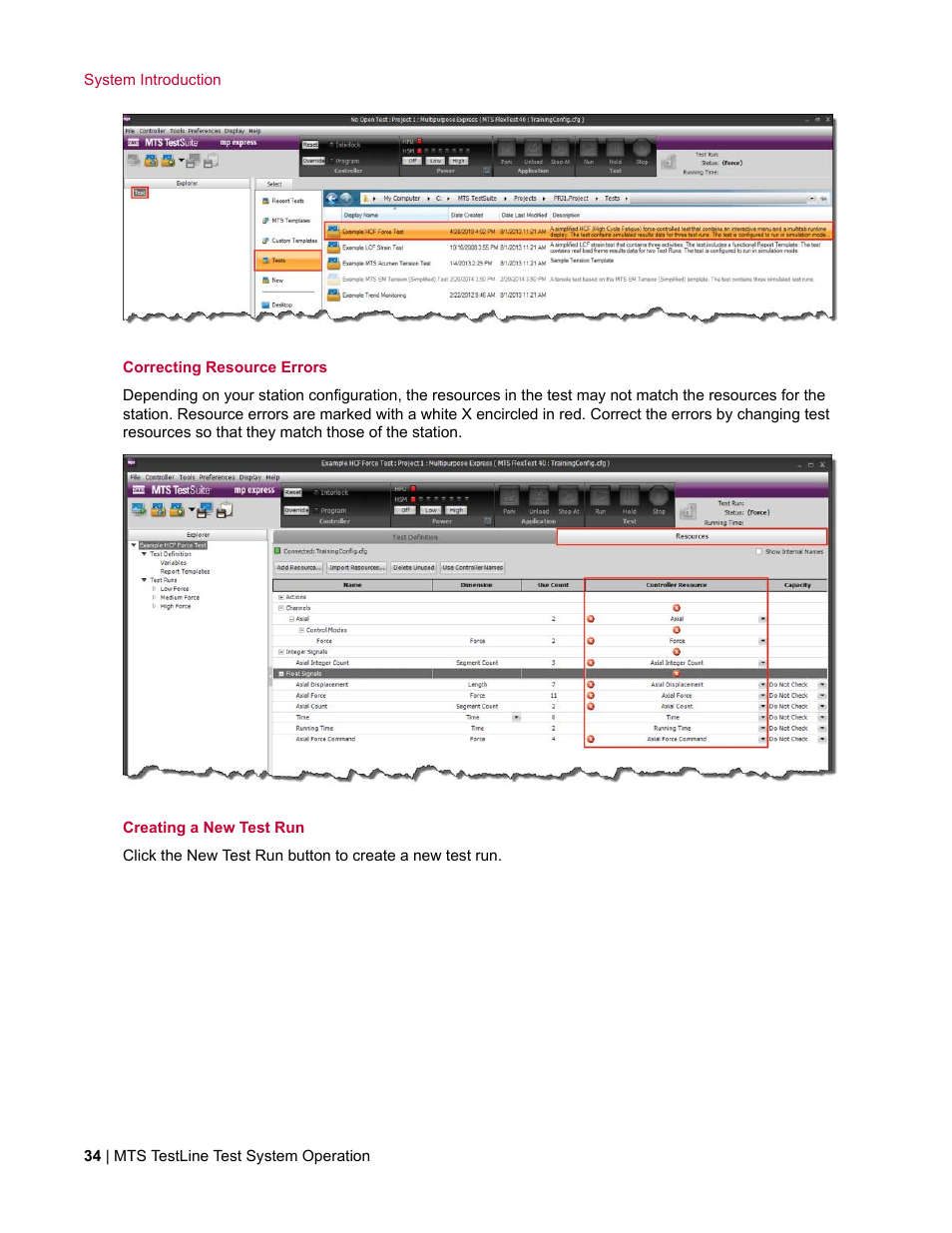 MTS TestLine User Manual | Page 34 / 132