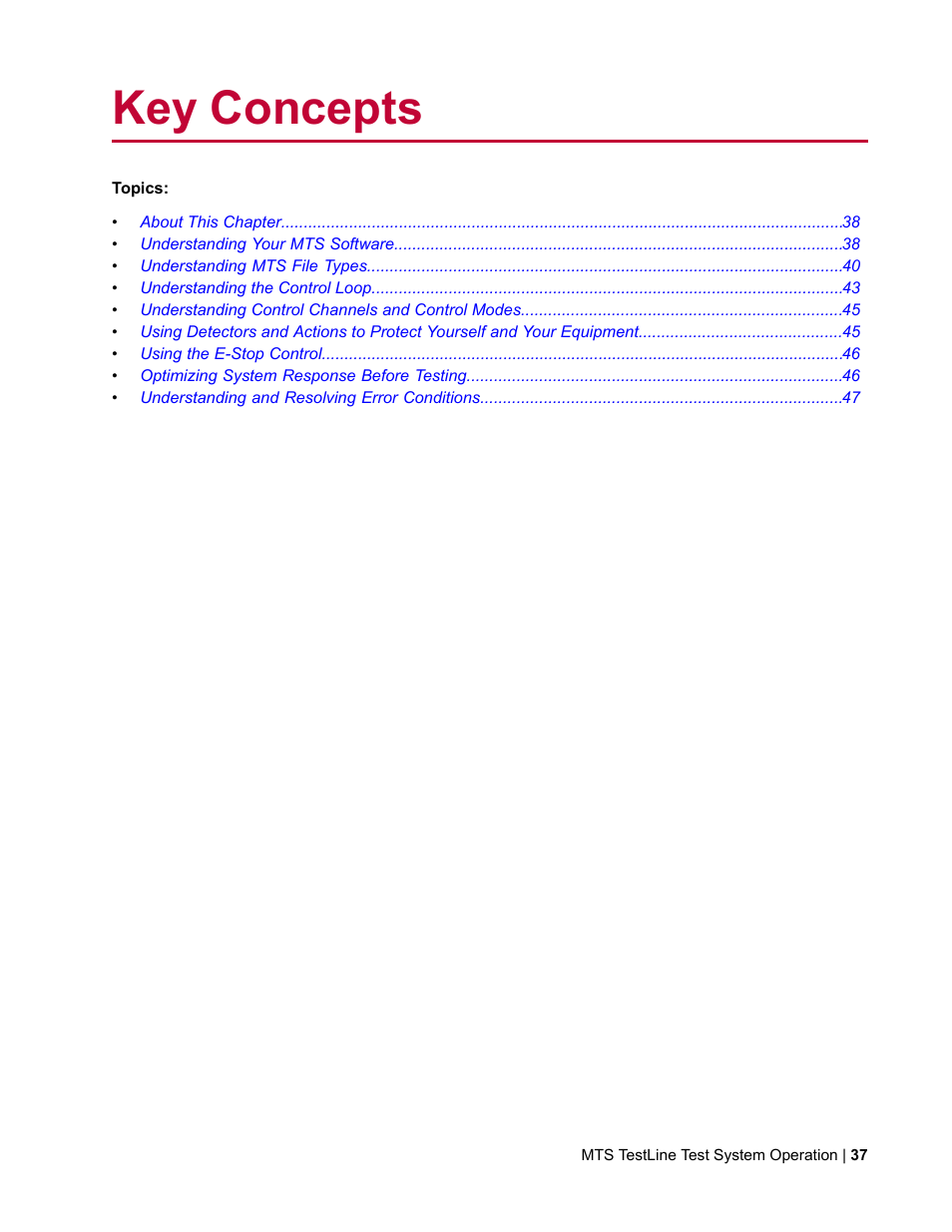 Key concepts | MTS TestLine User Manual | Page 37 / 132