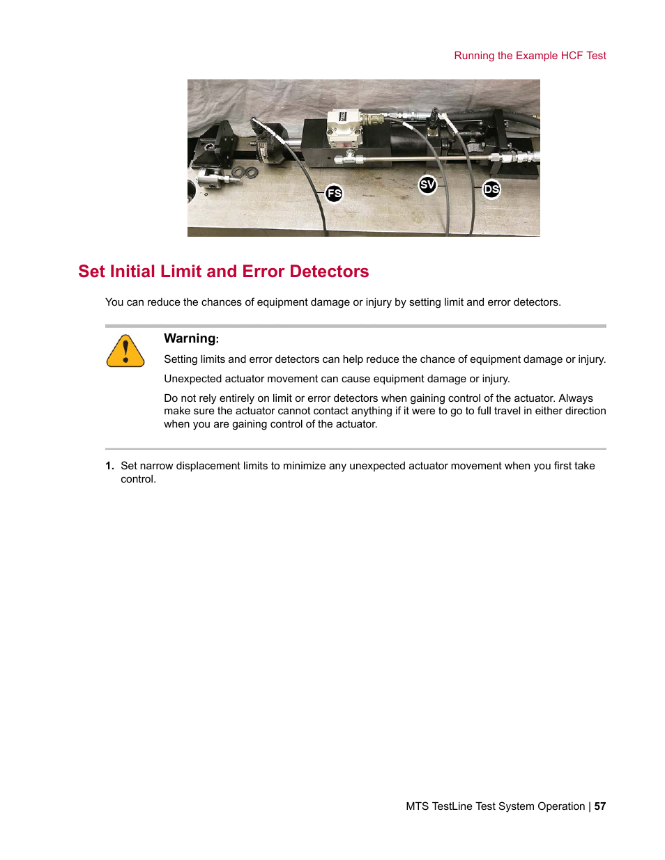 Set initial limit and error detectors | MTS TestLine User Manual | Page 57 / 132