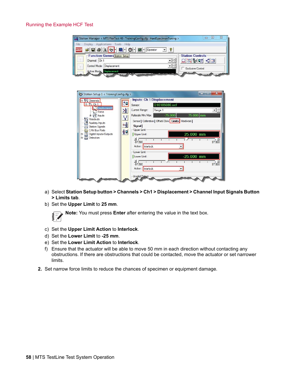 MTS TestLine User Manual | Page 58 / 132