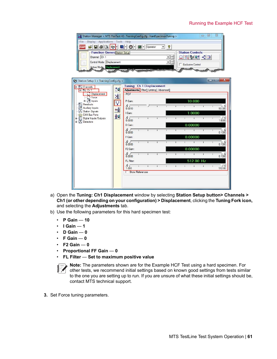 MTS TestLine User Manual | Page 61 / 132