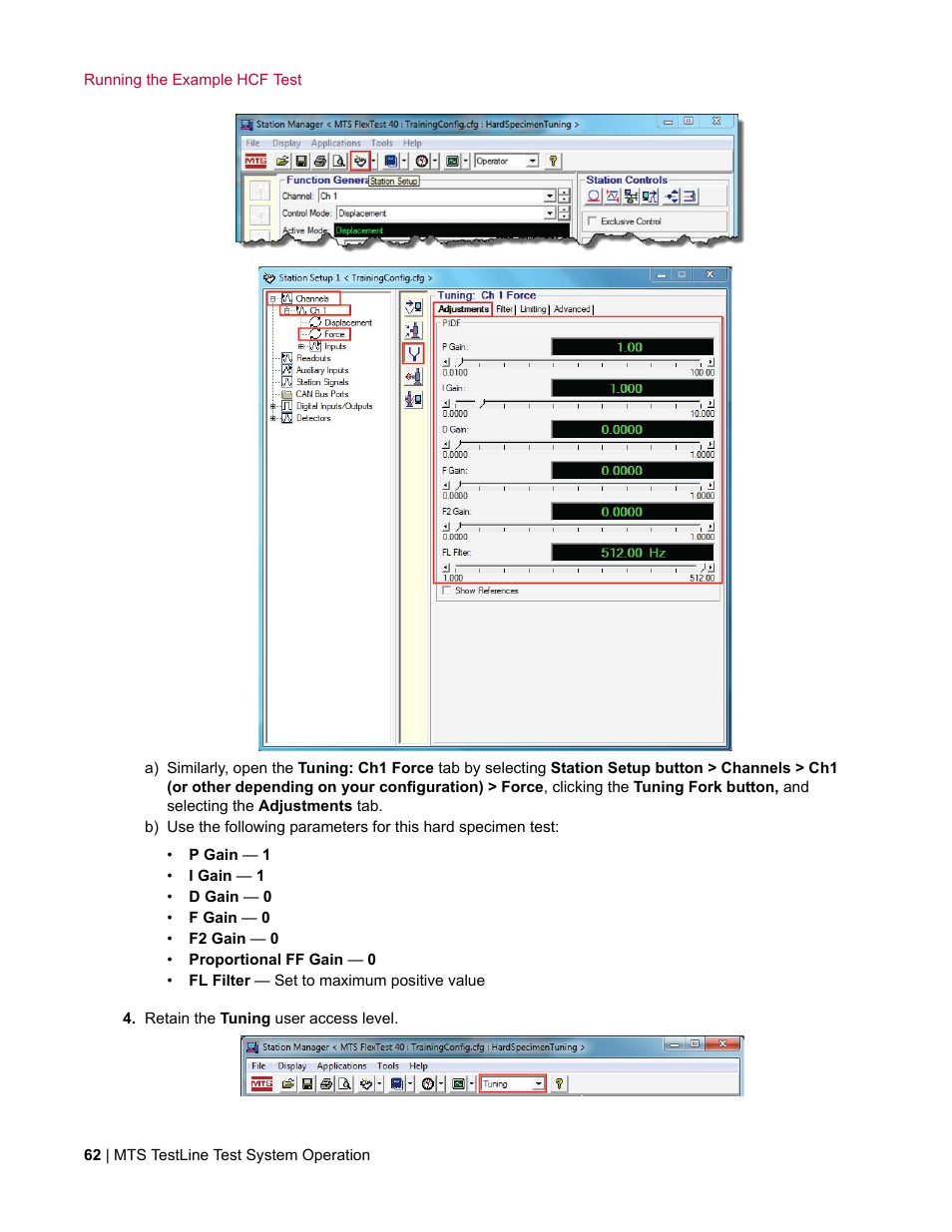 MTS TestLine User Manual | Page 62 / 132