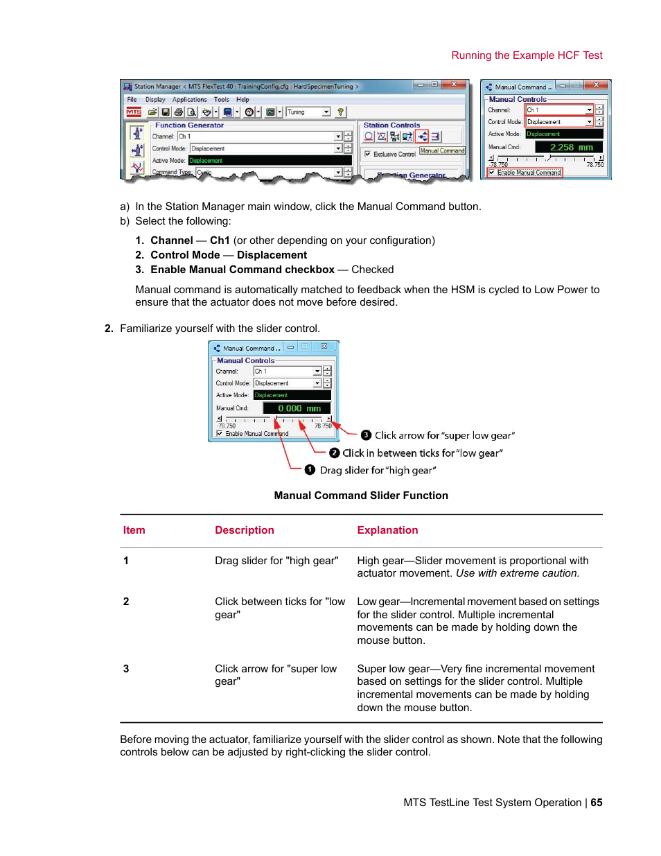 MTS TestLine User Manual | Page 65 / 132