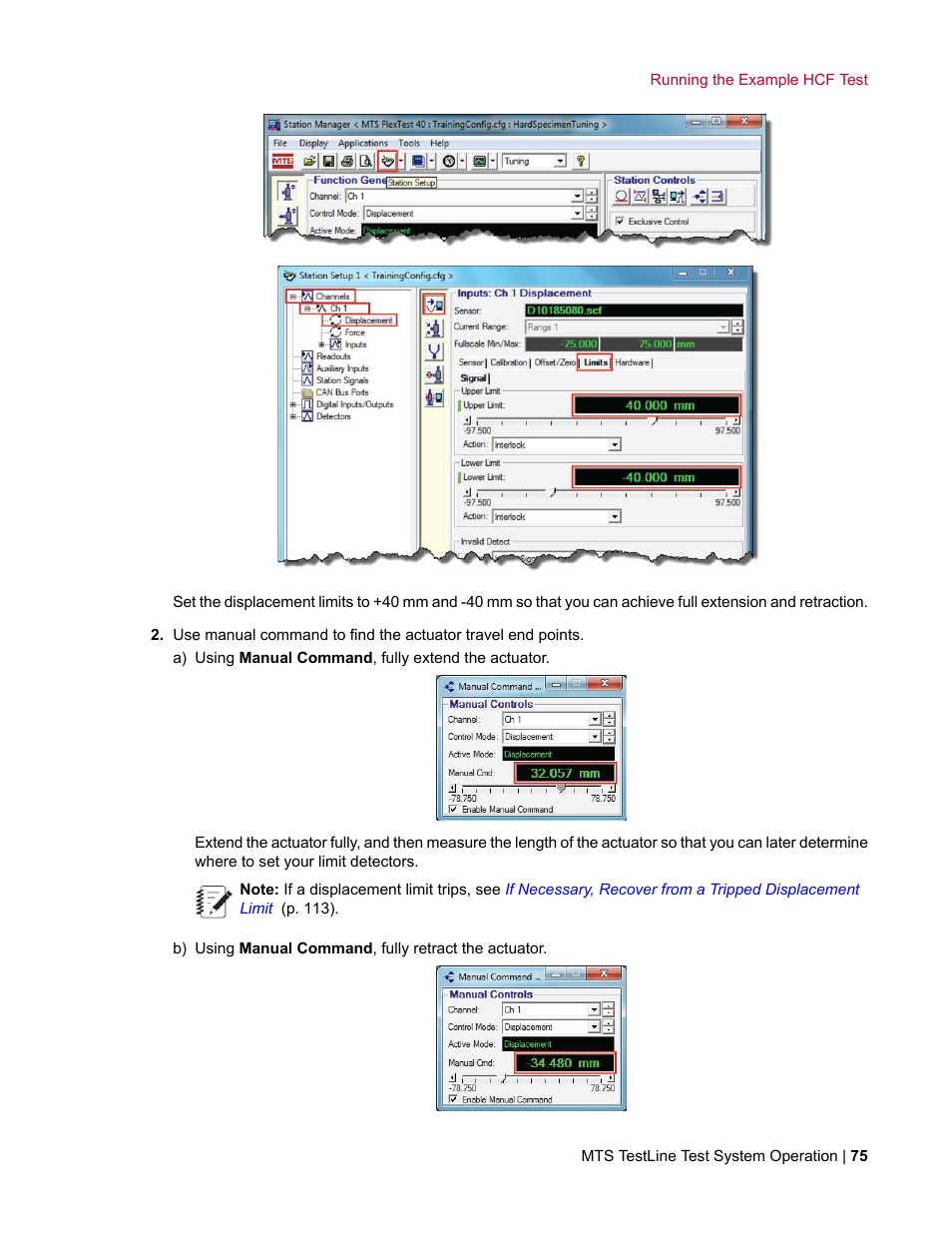 MTS TestLine User Manual | Page 75 / 132