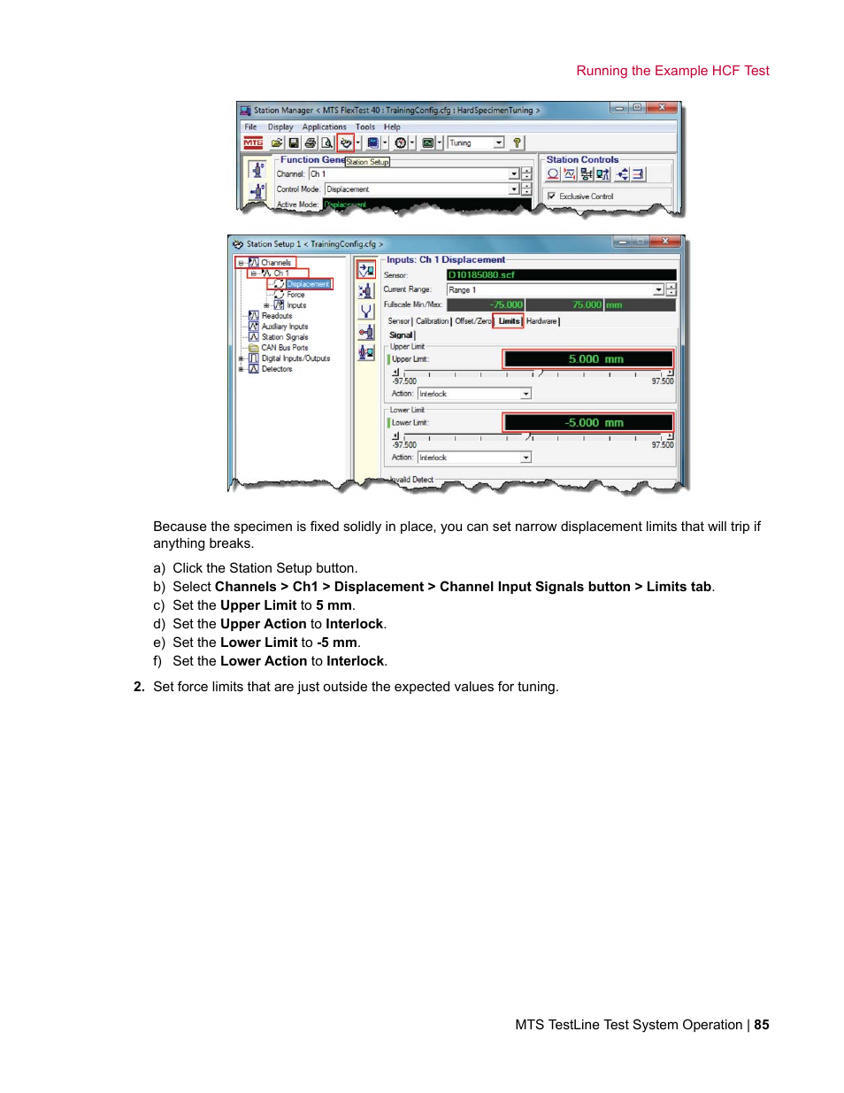 MTS TestLine User Manual | Page 85 / 132