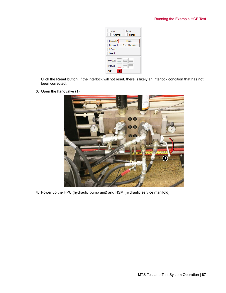 MTS TestLine User Manual | Page 87 / 132