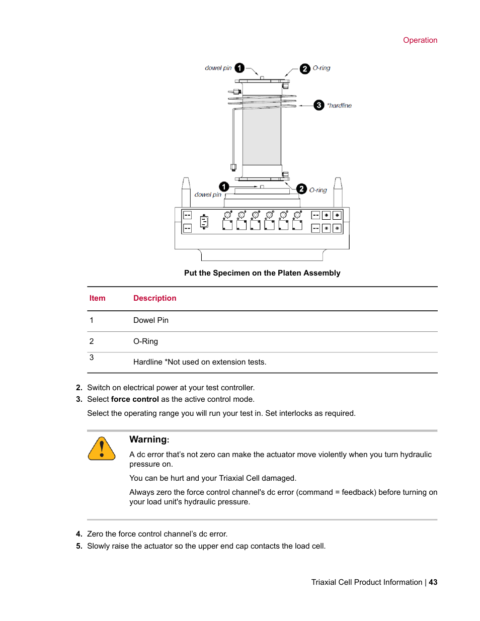 MTS Triaxial Cell Models 656-06 User Manual | Page 43 / 86