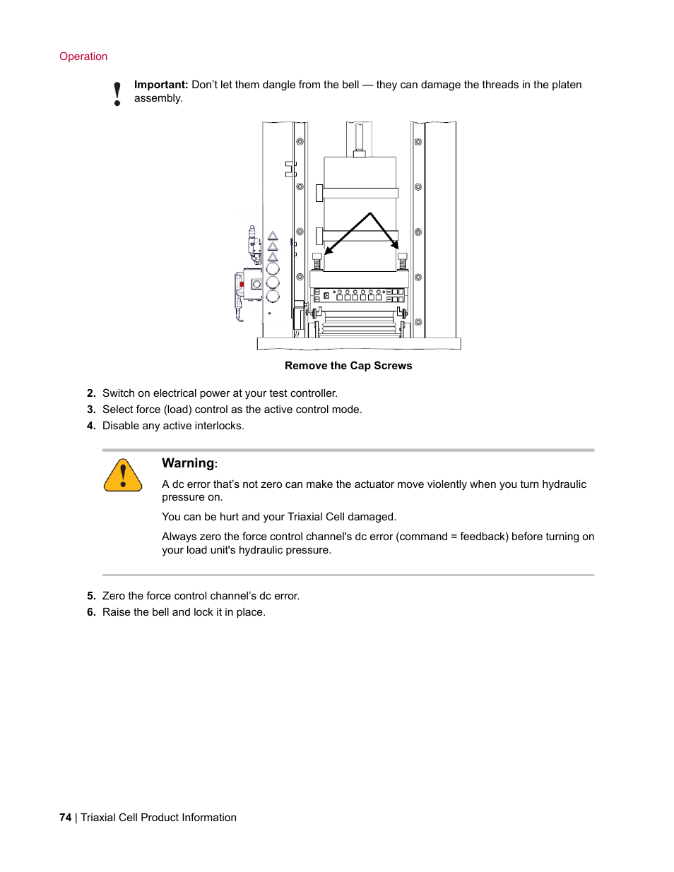 MTS Triaxial Cell Models 656-06 User Manual | Page 74 / 86