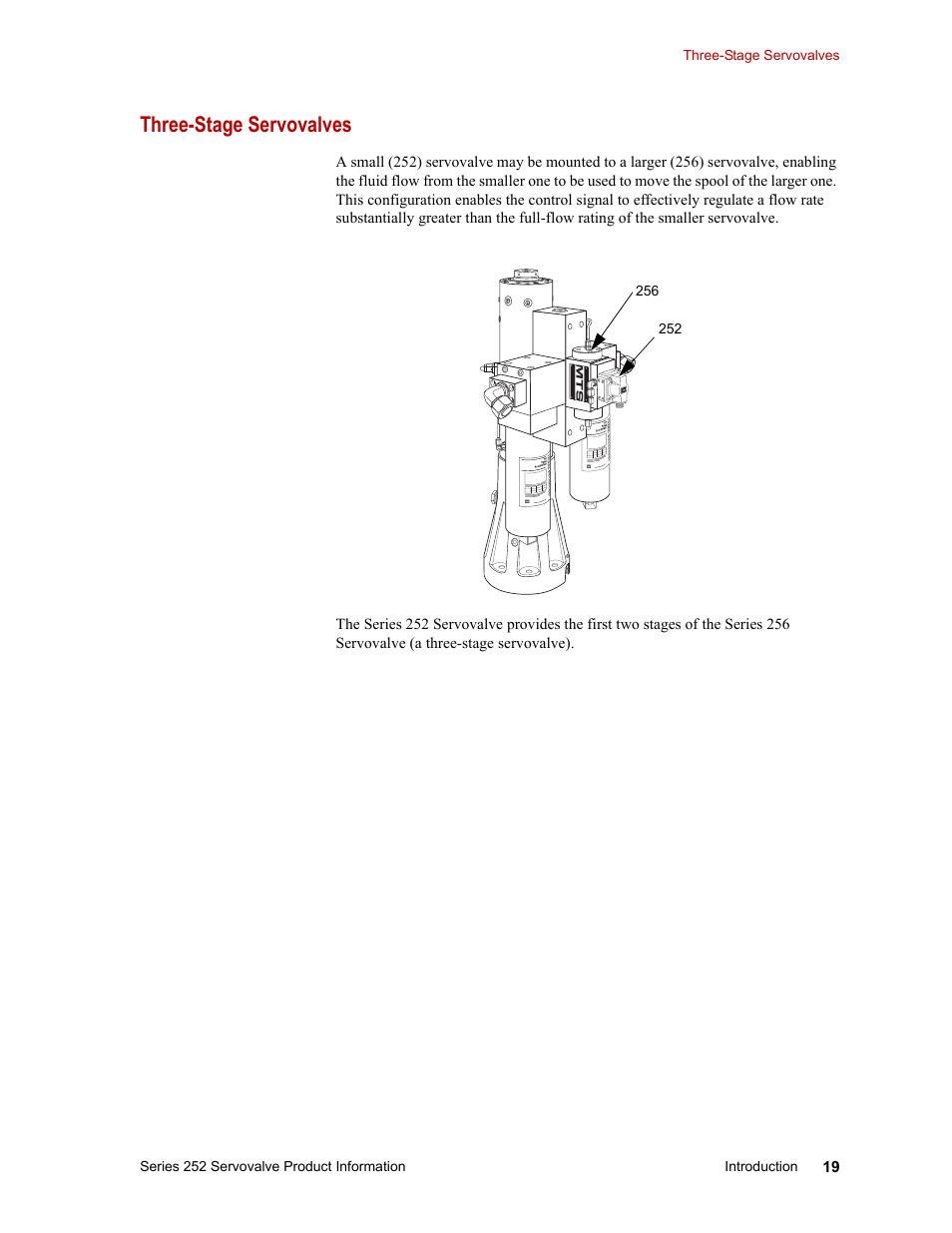 Three-stage servovalves, Three-stage servovalves 19 | MTS Series 252 Servovalves User Manual | Page 19 / 42