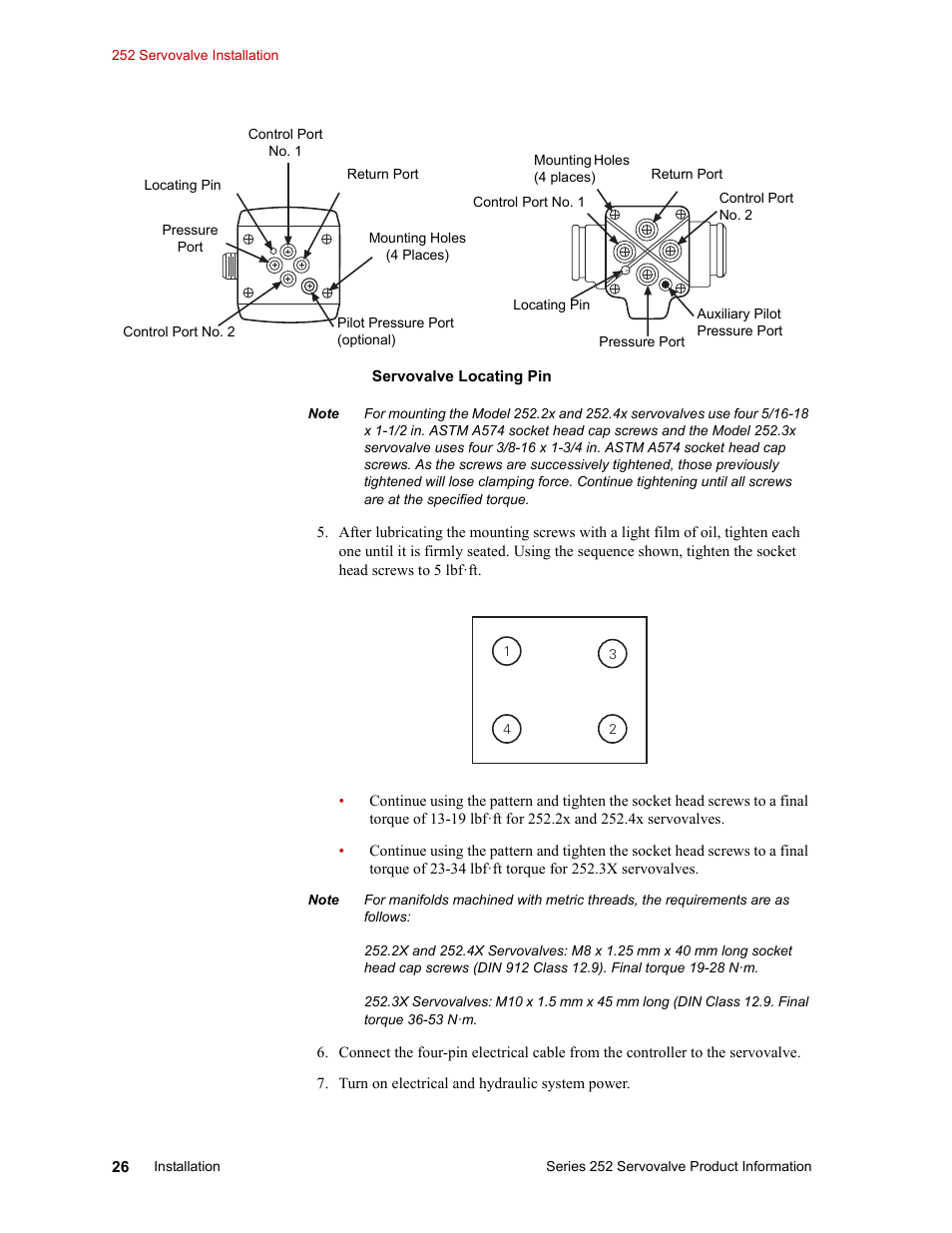 MTS Series 252 Servovalves User Manual | Page 26 / 42