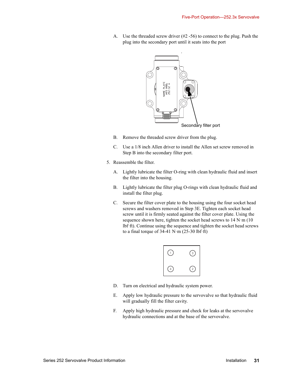 MTS Series 252 Servovalves User Manual | Page 31 / 42