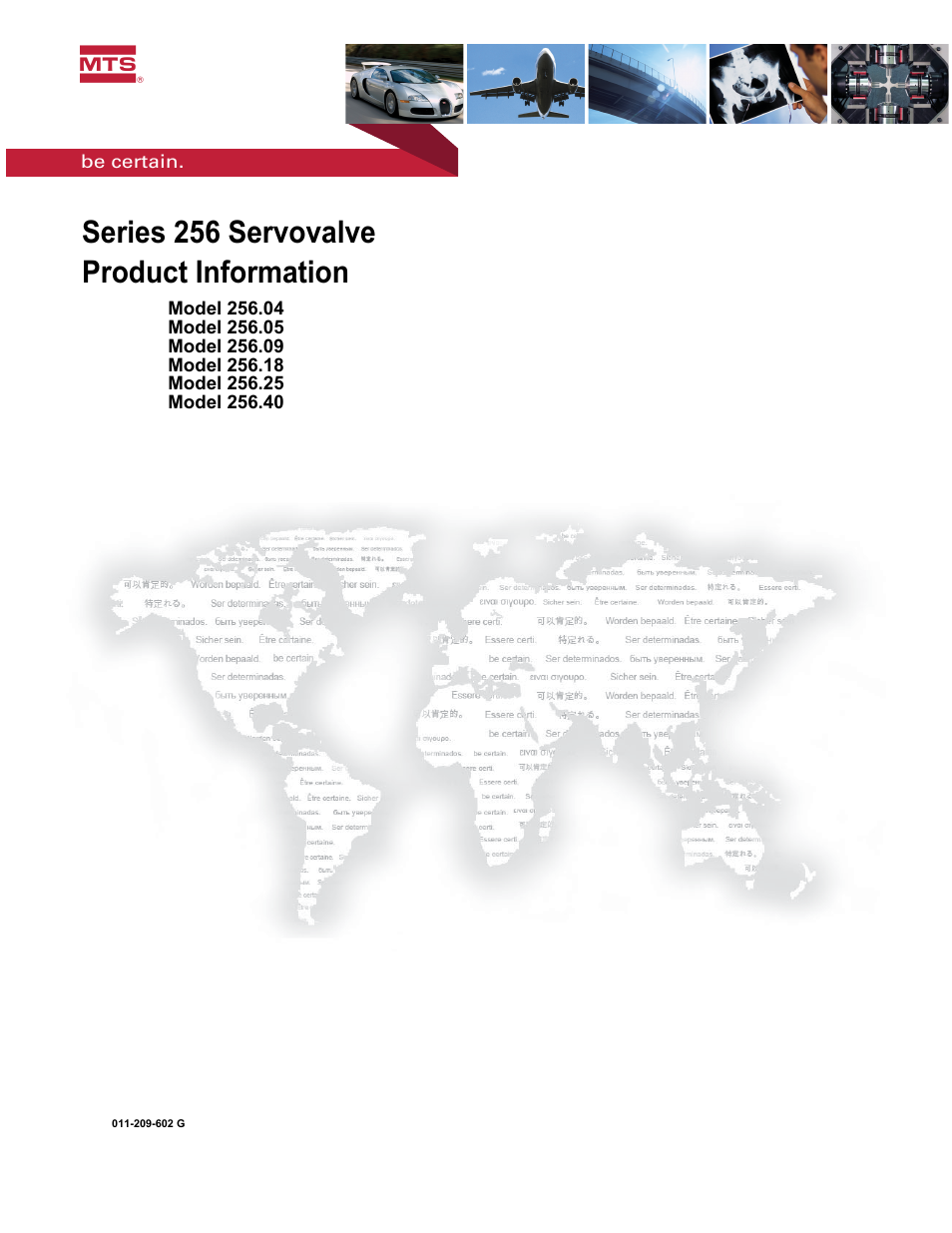 MTS Series 256 Servovalve User Manual | 28 pages