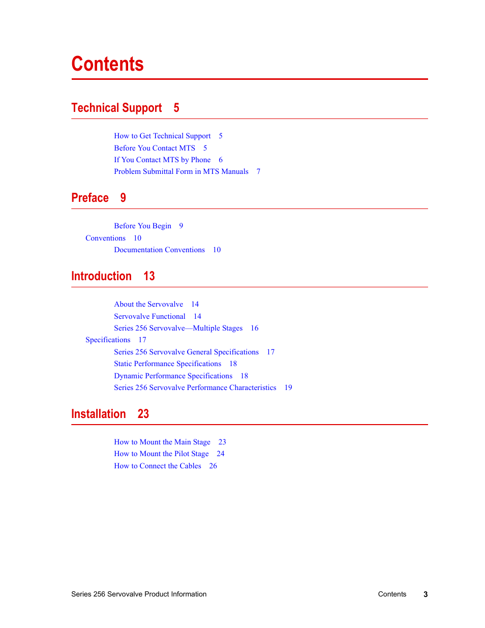 MTS Series 256 Servovalve User Manual | Page 3 / 28