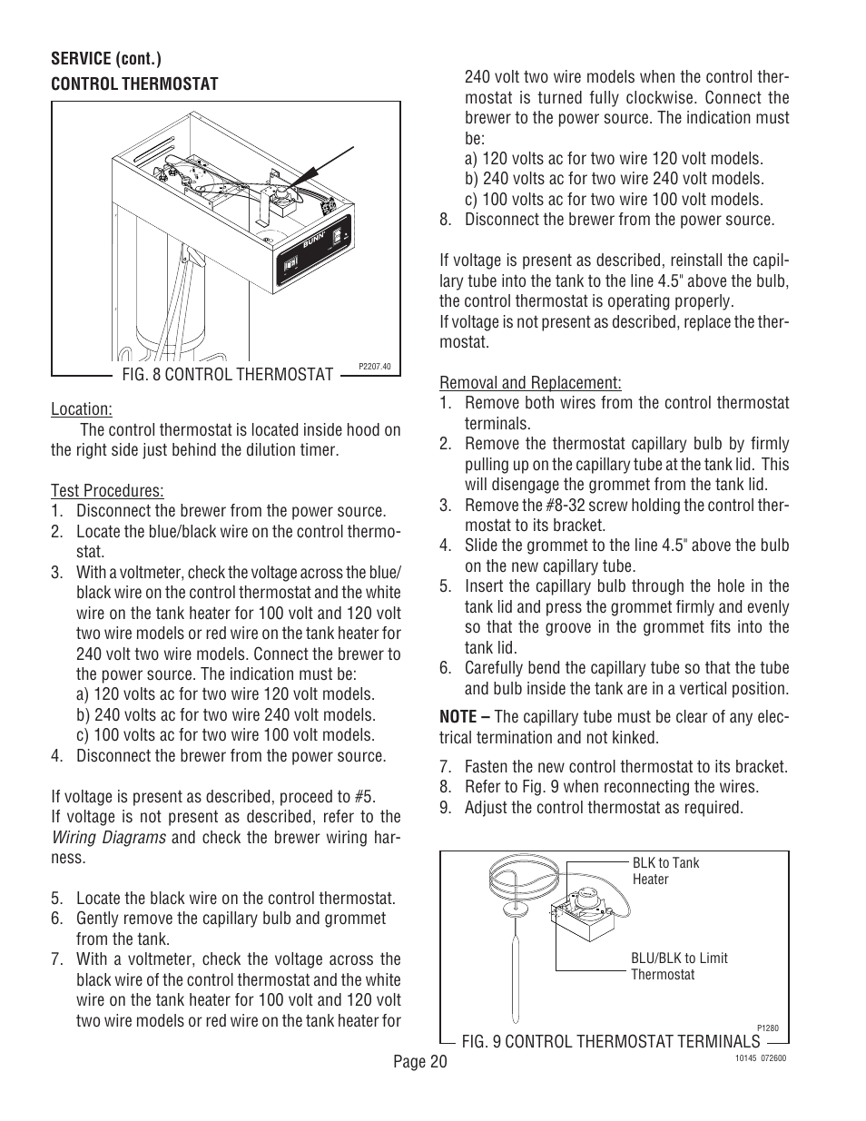 Bunn T6A User Manual | Page 20 / 30