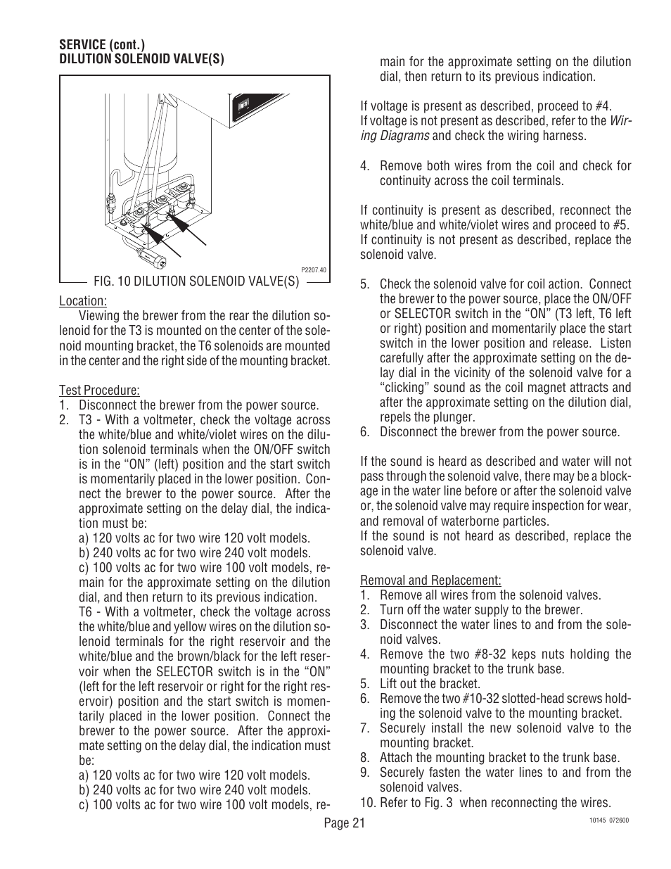 Bunn T6A User Manual | Page 21 / 30