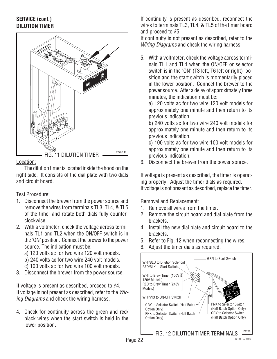 Bunn T6A User Manual | Page 22 / 30