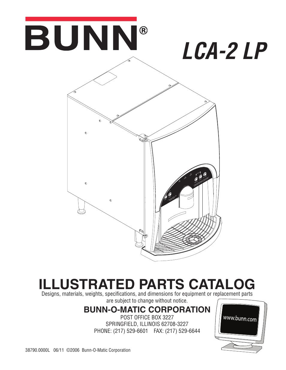 Bunn LCA-2 User Manual | 22 pages