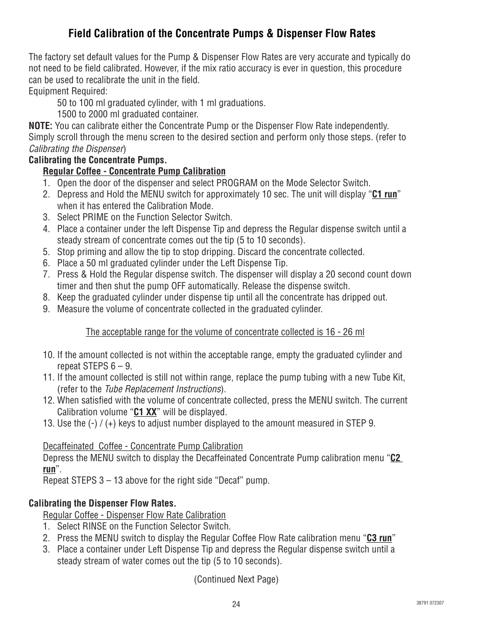 Bunn LCA-2 LP 38791.0000K User Manual | Page 24 / 26