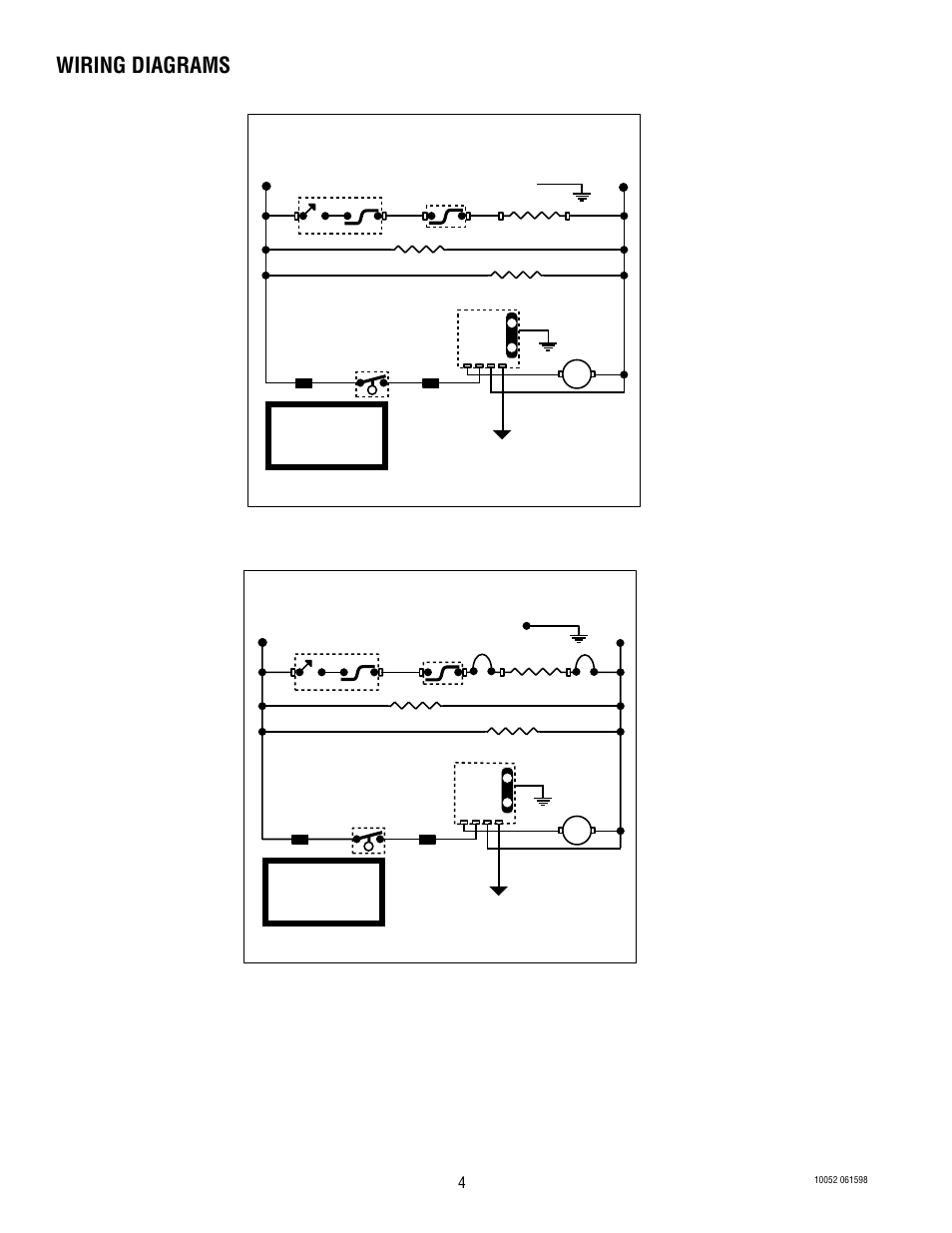 Schematic wiring diagram hw2, Schematic wiring diagram hw2a, Wiring diagrams | 120 volts a c 2 wire single phase, 240 volts a c 2 wire single phase | Bunn HW2A User Manual | Page 4 / 4