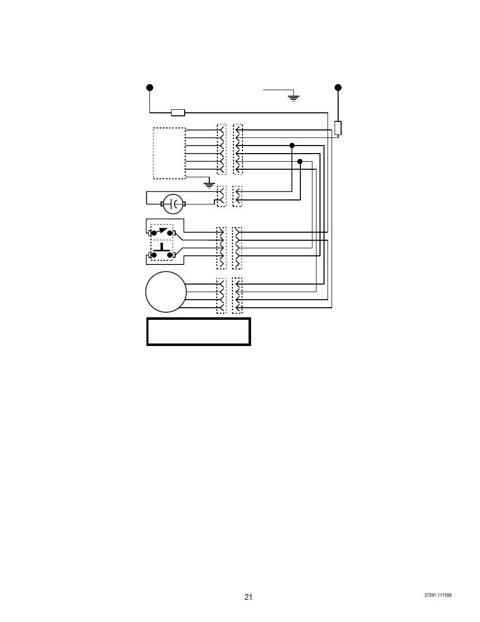 Schematic wiring diagram lpg w/capacitor | Bunn LPG-2E User Manual | Page 21 / 22