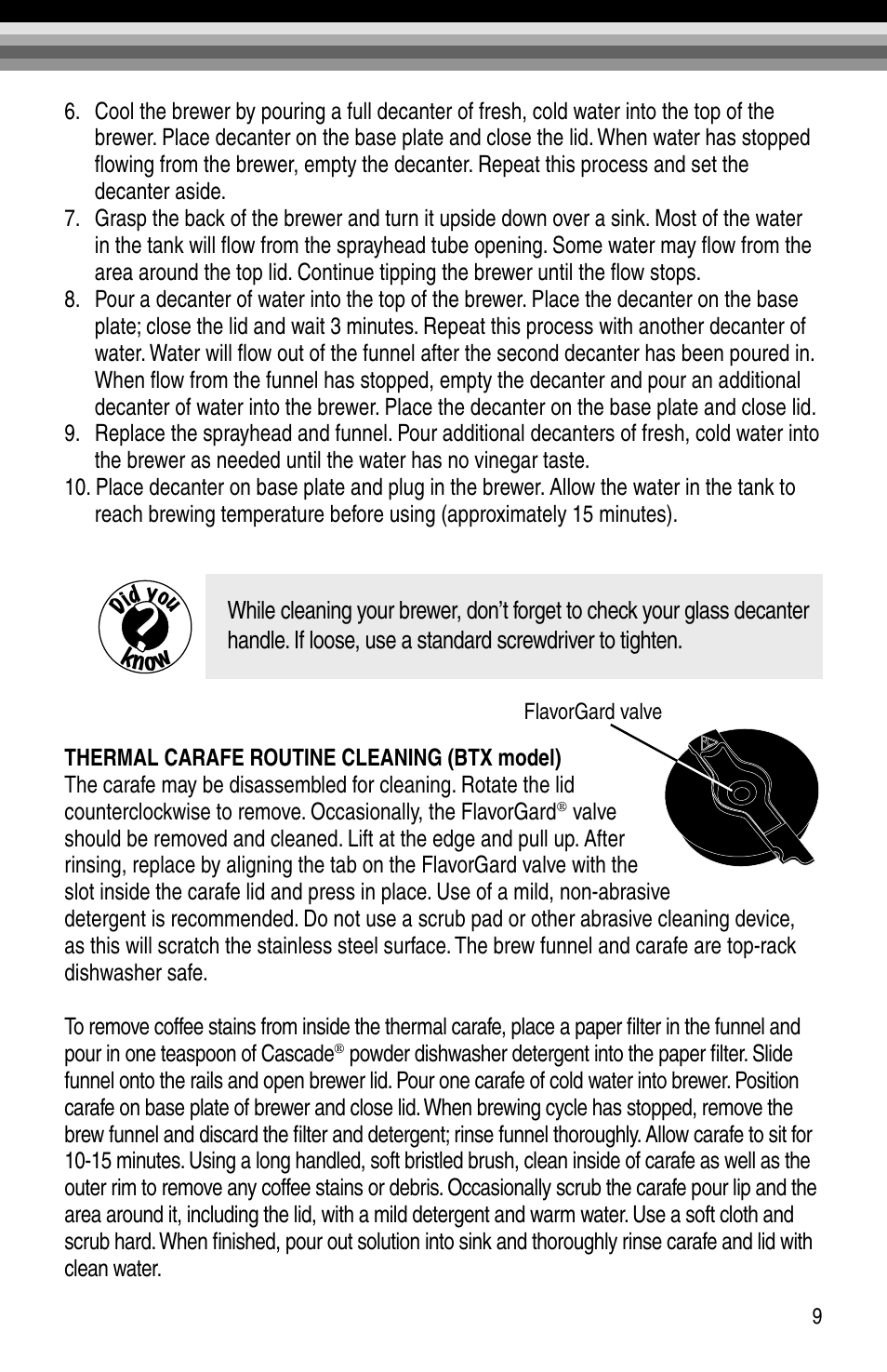 Bunn GRX-W  EN User Manual | Page 11 / 15